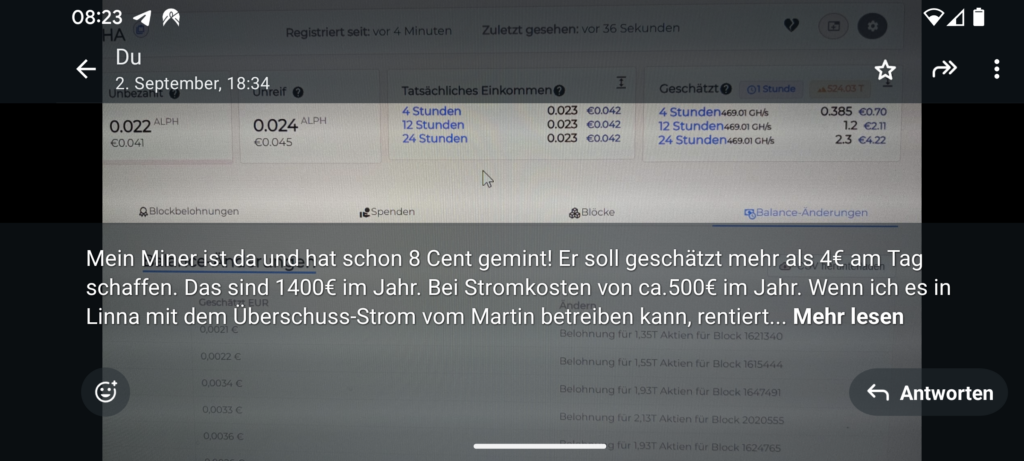 Krypto-Miner Alph0 - Schlechte Erfahrungen mit Mining von Alephium - Trendbetter.de